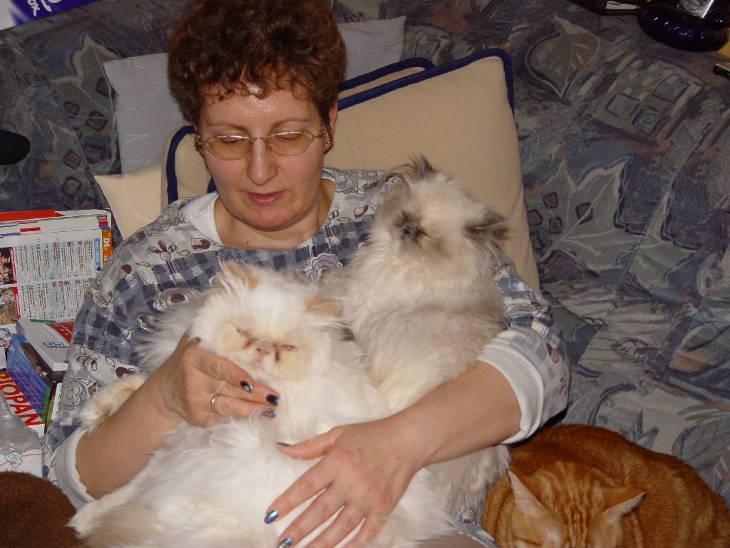 Ferrari und Little Miss auf Sigis Arm